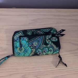 Vera Bradley Blue and Green Paisley Wallet